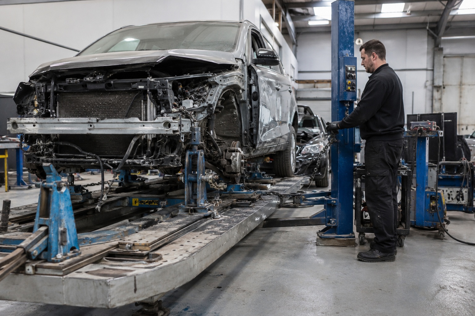 Inside the AS No1 Body Work workshop in Edmonton, North London